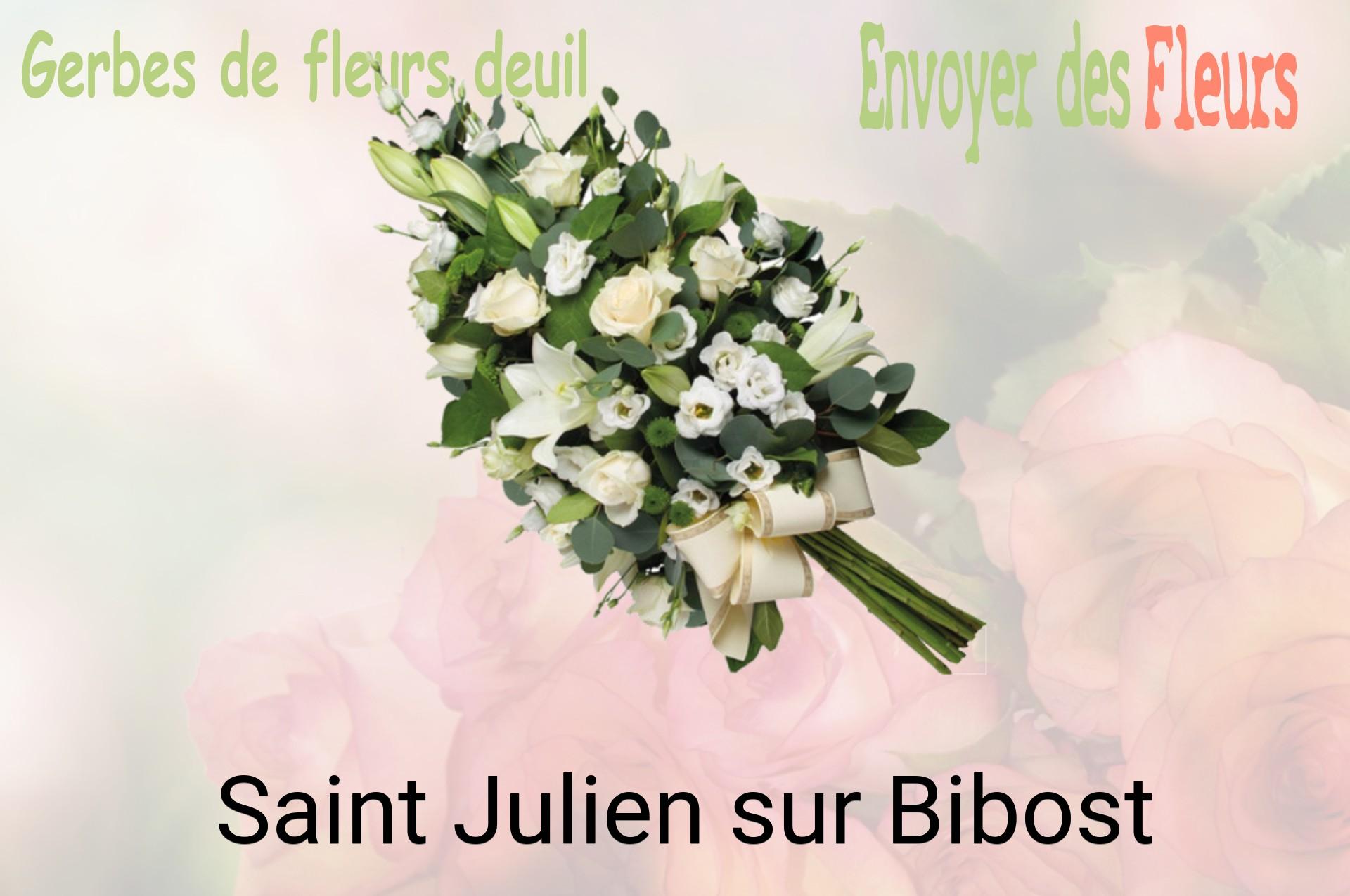 Gerbe de fleurs de deuil livrée à Saint-Julien-sur-Bibost